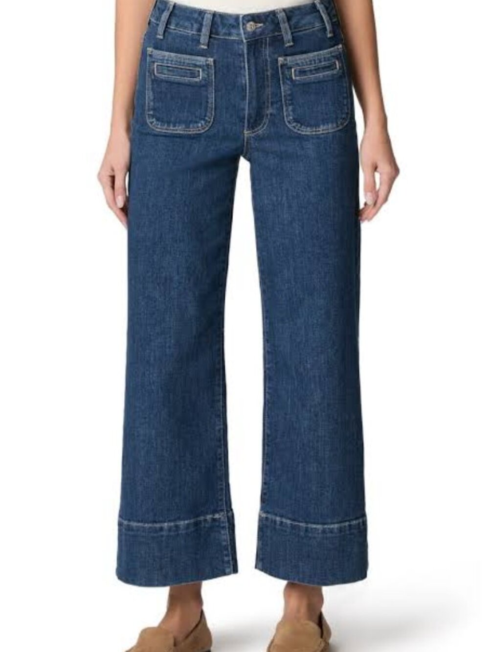 NWT Paige Anessa Front Patch Pockets, Sz 27, Grecian Blue